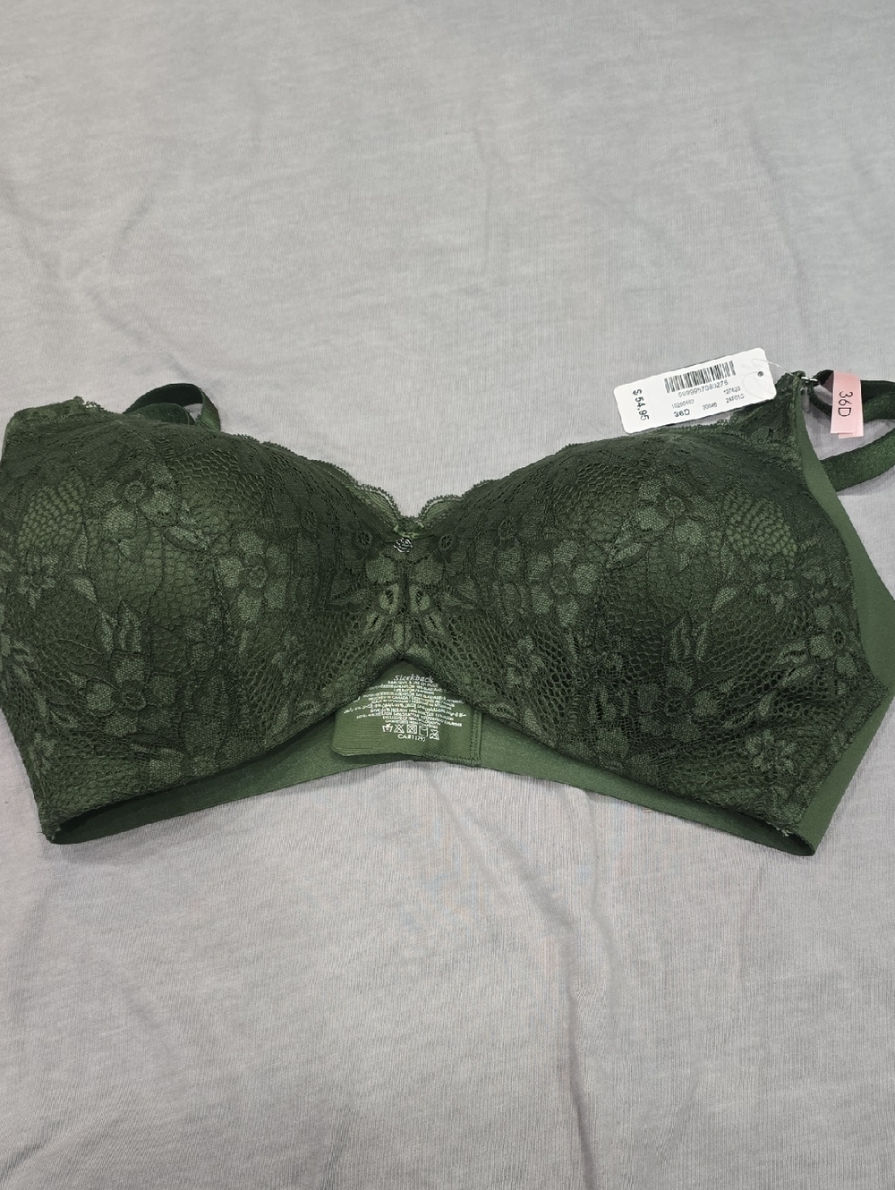 Women's Lace Bra in Olive Green